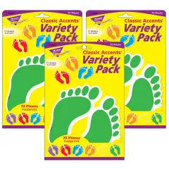 Footprints Classic Accents&reg; Variety Pack, 36 Per Pack, 3 Packs