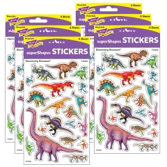 Discovering Dinosaurs&reg; superShapes Stickers-Large, 152 Per Pack, 6 Packs