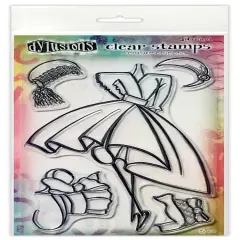 Dyan Reaveley's Dylusions Couture Stamp Set-Night At The Opera