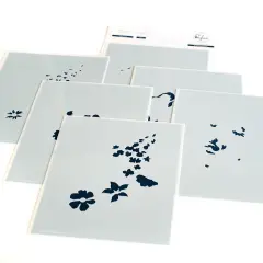 Pinkfresh Studio Stencils 4.25"X5.25" 6/Pkg-Happy Dance Layering