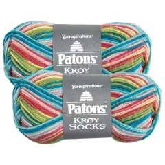 (Pack of 2) Patons Kroy Socks Yarn-Meadow Stripes