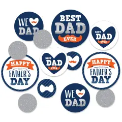 Big Dot of Happiness Happy Father's Day - We Love Dad Party Giant Circle Confetti - Party Decorations - Large Confetti 27 Count