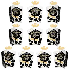 Big Dot of Happiness Hello College Graduation Table Decorations - Party Fold and Flare Centerpieces - 10 Count