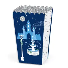 Big Dot of Happiness Fairy Tale Fantasy - Royal Prince and Princess Party Favor Popcorn Treat Boxes - Set of 12