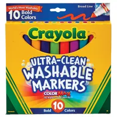 Crayola Ultra-Clean Color Max Broad Washable Markers 10/Pkg-Bold Colors