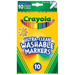 Crayola Ultra-Clean Fine Line Washable Markers 10/Pkg-Classic Colors