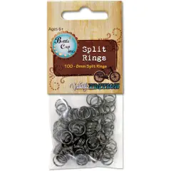 BCI Crafts Vintage Split Rings 8mm 100/Pkg-Black