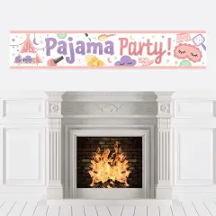 Big Dot of Happiness Pajama Slumber Party - Girls Sleepover Birthday Party Decorations Party Banner