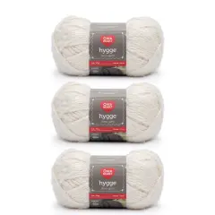 Red Heart Hygge Pearl Yarn - 3 Pack of 141g/5oz - Acrylic Nylon Blend - 5 Bulky - 132 Yards - Knitting/Crochet