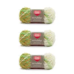 Red Heart Scrubby Citrus Yarn - 3 Pack of 85g/3oz - Polyester - 4 Medium (Worsted) - 78 Yards - Knitting/Crochet