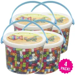 Multipack of 4 - Perler BIGGIE Beads 1,200/Pkg-Assorted Colors