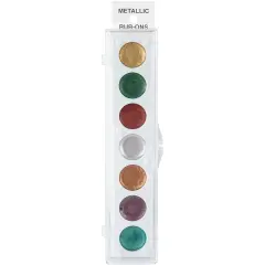 Craf-T Metallic Rub-On Paint Palette - 7 Colors-Kit #1