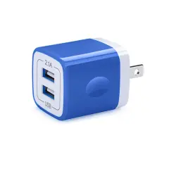 Premium PD Power Home Adapter | Max Output 2.1A & 1.0A (2 USB Port) Fast Charger | Raheev&reg; Dark-blue