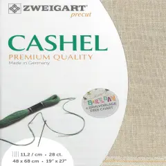 Precut Zweigart Cashel 28 count Flax