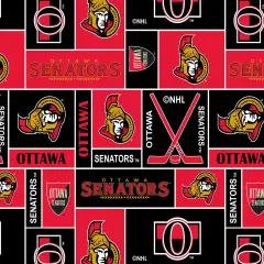 Sykel Enterprises NHL Team Fleece Blanket Fabric-Ottawa Senators Geometric Fleece Fabric