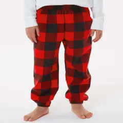Youth Plaid Jogger Sweatpants | RADYAN&reg; Red/ black