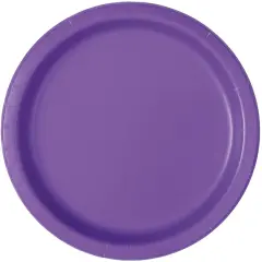Neon Purple Round 7" Dessert Plates, 8ct