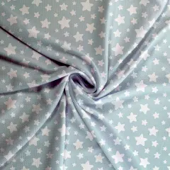 Dusty Blue Ditsy Stars Bullet Fabric 1 yard