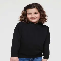 Rabbit Skins&reg; Toddler Pullover Fleece Long sleeve Hoodie - 3326 Black