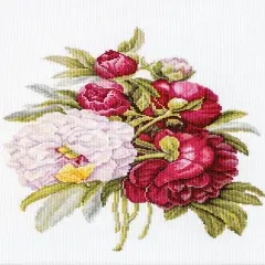 Bouquet with peonies B2354L Counted Cross-Stitch Kit