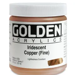 Golden Heavy Body Artist Acrylics - Iridescent Copper (Fine), 8 oz Jar