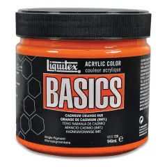 Liquitex Basics - Cadmium Orange Hue, 32 oz jar