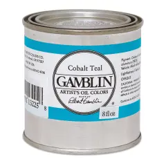 Gamblin Artist's Oil Color - Cobalt Teal, 8 oz Can