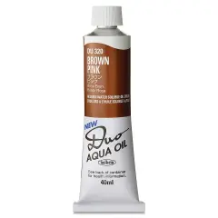 Holbein Duo Aqua Water Soluble Oils - Brown Pink, 40 ml tube
