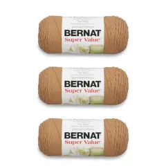 Bernat Super Value Topaz Yarn - 3 Pack of 198g/7oz - Acrylic - 4 Medium (Worsted) - 426 Yards - Knitting/Crochet