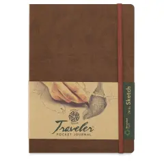 Pentalic Recycled Traveler's Sketchbook - 8-1/4" x 5-7/8", Metallic Copper
