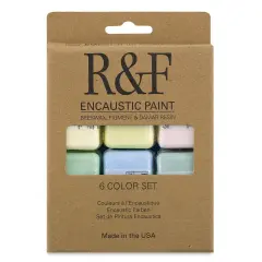 R&F Encaustic Paint - Set of 6, Chromatic Tones, 40 ml