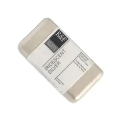 R&F Encaustic Paint Block - Iridescent Silver, 40 ml block