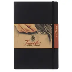 Pentalic Traveler Draw Pocket Journal - 9" x 6", 120 pages