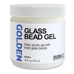 Golden Acrylic Gel Medium - Glass Bead, 16 oz jar