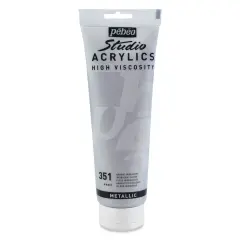 Pebeo High Viscosity Acrylics - Silver, 250 ml, Tube