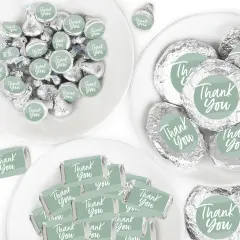 Big Dot of Happiness Sage Green Elegantly Simple- Guest Party Favors Candy Favor Sticker Kit - 304 Pieces