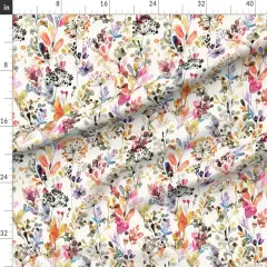 Various Fabrics by the Yard or Fat Quarter Watercolor Plants Floral Nature Abstract Plants Home Decor Watercolor Botanical Grasses Countryside Rustic Painterly Artistic Custom Printed Fabric by Spoonflower