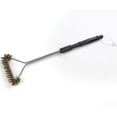 Brushtech B00108C BBQ Grill Cleaning Brass Bristle Brush 20.75 inch