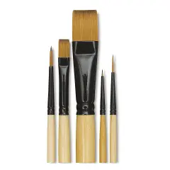 Dynasty Black Gold Decor Set - Decorative Starter Brushes, Set of 5