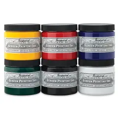 Jacquard Screen Printing Ink - Set of 6, 16 oz jars