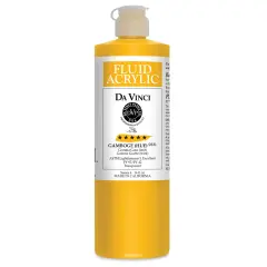 Da Vinci Fluid Acrylics - Gamboge Hue, 16 oz bottle