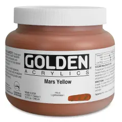 Golden Heavy Body Artist Acrylics - Mars Yellow, 32 oz Jar