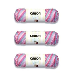 Caron Simply Soft Times Square Stripes Yarn - 3 Pack of 141g/5oz - Acrylic - 4 Medium (Worsted) - 235 Yards - Knitting/Crochet