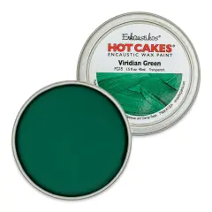 Enkaustikos Hot Cakes Encaustic Paint - Viridian Green, 45 ml tin