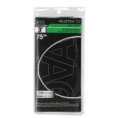 Westcott BetterLetter Self-Adhesive Vinyl Letters &ndash; 3&rdquo; Permanent Letters, Helvetica, Black