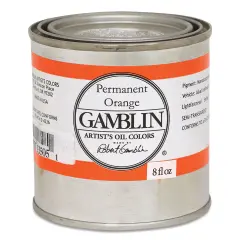 Gamblin Artist's Oil Color - Permanent Orange, 8 oz Can