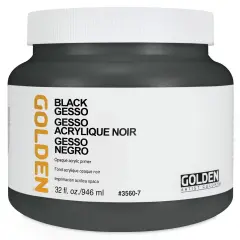 Golden Gesso - Black, 32 oz jar