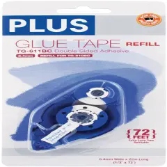 Plus High Capacity Glue Tape Refill-.33"X72', For Use In 610BC