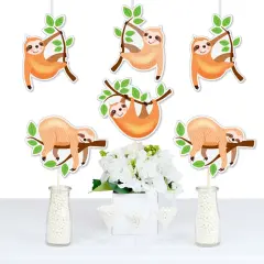 Big Dot of Happiness Let's Hang - Sloth - Decorations DIY Baby Shower or Birthday Party Essentials - Set of 20