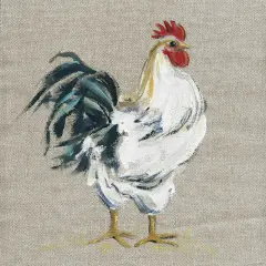 Linen Rooster I Poster Print by Carol Robinson - Item # VARPDX19483